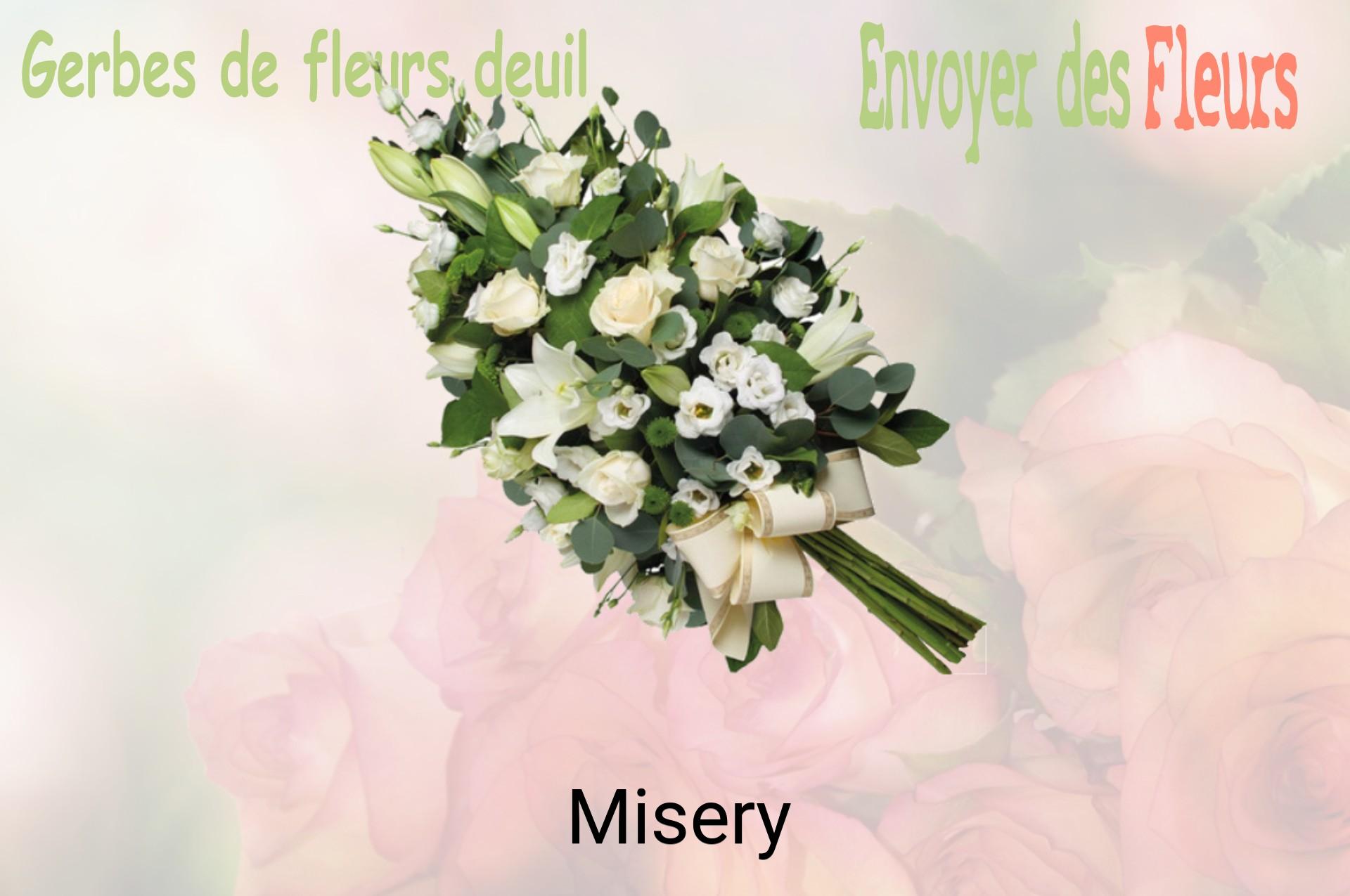 Gerbe de fleurs de deuil livrée à Misery